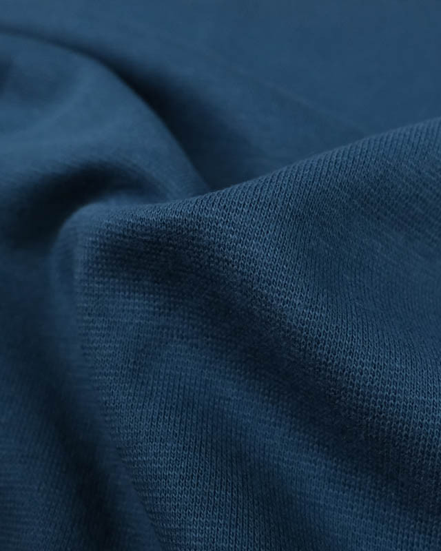 Rib Cuff Fabric Petrol Blue - Leonore - Maison Klem